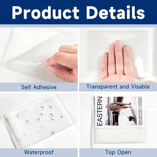 Alt view image 3 of 7 - Mauproy 3" x 5" Adhesive Index Card Pockets, 36Pcs