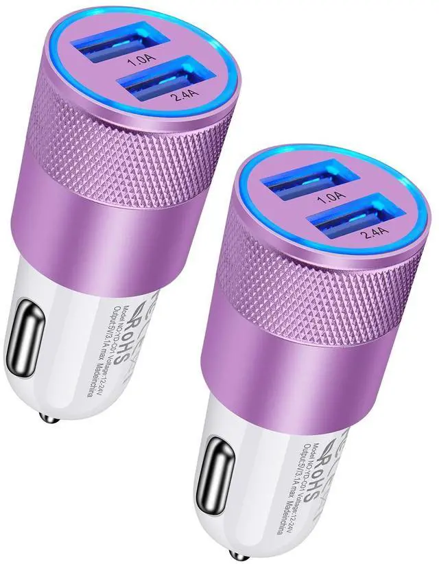 Main image of USB Car Charger, Automobile Lighter Adapter Dual Port Cigarette Cargador