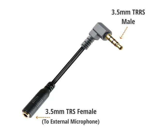 Alt view image 2 of 3 - ienza Replacement SC4 TRS-TRRS, TRS 3.5mm Female to TRRS Male Rode Movo BOYA Recording Microphone Adapter Cable Cord for iPhone, Smartphone & Other Devices