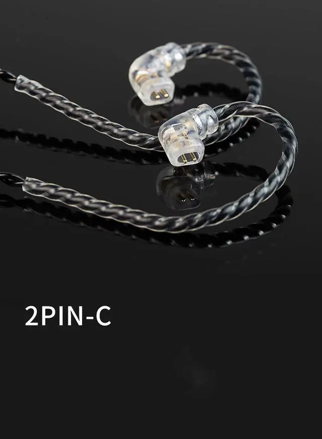 Alt view image 5 of 7 - KZ ZS10 Pro IEM Cable, Type-C USB C Earbuds Cable, KBEAR CX01 OFC in Ear Monitor Headphones Cords for ZS12 PRO X, ZSN PRO X, EDX PRO, ZAR, ZA12, Castor,ZAS, CCA CRA (QDC-Pins without Mic, Black, 1.2m)