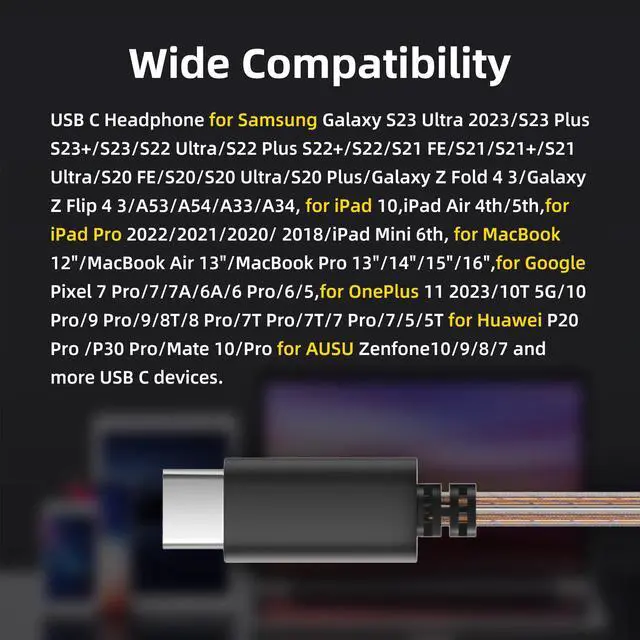 Alt view image 2 of 7 - KZ ZS10 Pro IEM Cable, Type-C USB C Earbuds Cable, CCZ C02 OFC in Ear Monitor Headphones Cords for ZS12 PRO X, ZSN PRO X, EDX PRO, ZAR, ZA12, Castor, ZAS, PRX, CCA CRA (QDC-Pins with Mic, Brown, 1.2m)
