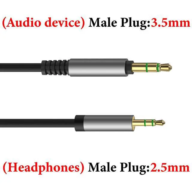 Alt view image 3 of 6 - GEEKRIA Audio Cable Compatible with JBL 770NC/760NC, Live 660NC/500BT, Synchros S700/ S500/E50BT Headphones, 2.5mm to 3.5mm Replacement Stereo Cord (4 ft/1.2 m)