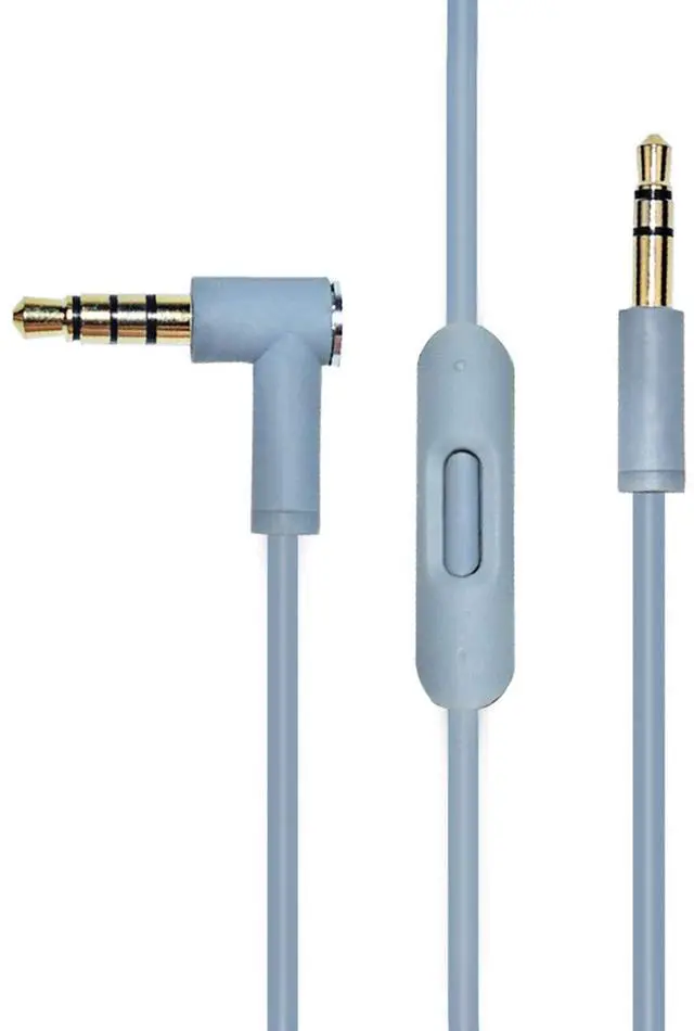 Main image of EARLA TEC Replacement Audio Cable Cord Wire with in line Microphone and Control for Beats by Dr Dre Headphones Solo Studio Pro Detox Wireless Mixr Executive Pill (Grey)