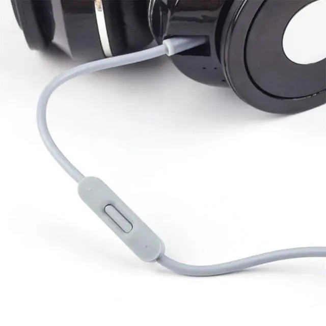 Alt view image 3 of 5 - EARLA TEC Replacement Audio Cable Cord Wire with in line Microphone and Control for Beats by Dr Dre Headphones Solo Studio Pro Detox Wireless Mixr Executive Pill (Grey)