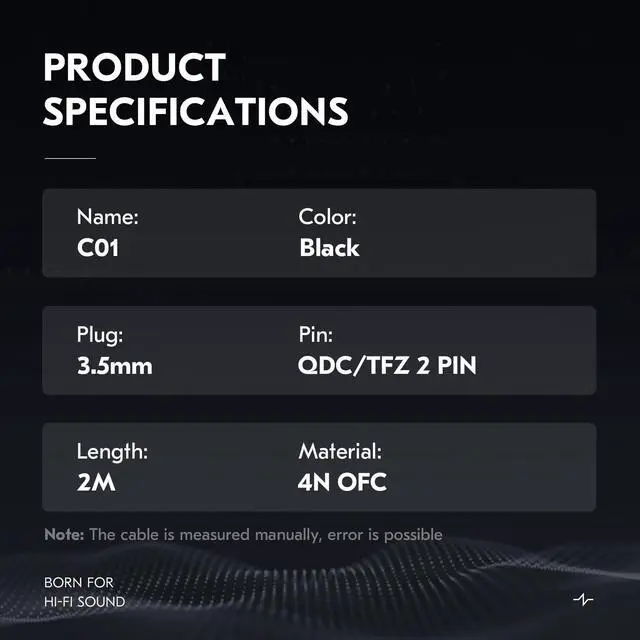Alt view image 7 of 7 - KZ ZS10 PRO Cable 2M IEM Cable in Ear Monitor Cable with 3.5mm Plug for KZ ZS 10 PRO/ZS10 PRO X/EDX PRO/ZAR/Castor/ZSN PRO/ZSN PRO X/ES4/ZSR//ZS10 PRO 2/ZS12 PRO X (3.5mm Without Mic, QDC)