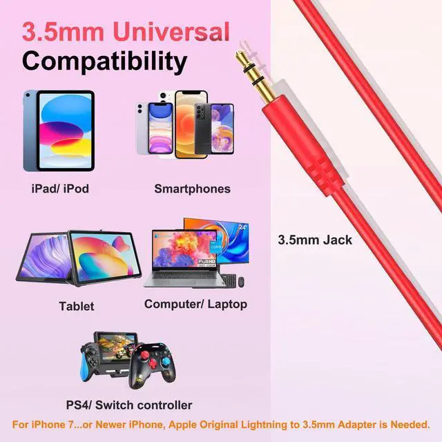 Alt view image 3 of 7 - Replacement Audio Cable Cord for Beats Headphone 3.5mm to 3.5mm Wire-No Mic