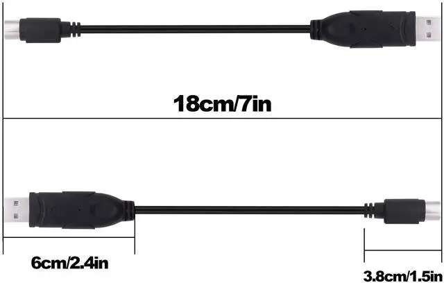 Alt view image 3 of 7 - YARCHONN USB to PS/2 Converter Adapter Keyboard Cable 18cm