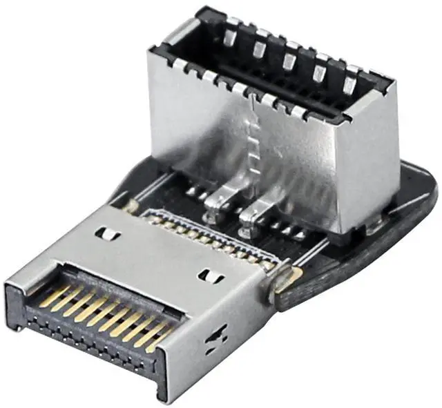 Main image of CERRXIAN 90 Degree USB Type E Adapter, Up Angle USB 3.2 Type E Male to Female Front Panel Internal Connector Adapter High Speed 10Gbps for USB C Header Motherboard(Up/A)
