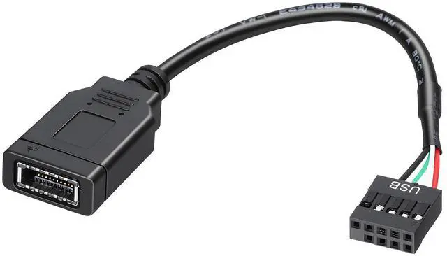 Main image of Fyntave USB 2.0 to Type-E Motherboard Header Extension Cable, USB 2.0 9 Pin Female toUSB+USB 3.1 TypeE Motherboard Connector Adapter, USB3.2 Gen 1 Header USB-C Front Panel Adapter Cable for Computer