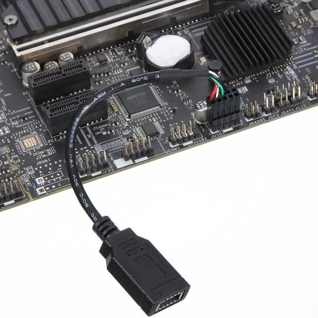 Alt view image 6 of 7 - Fyntave USB 2.0 to Type-E Motherboard Header Extension Cable, USB 2.0 9 Pin Female toUSB+USB 3.1 TypeE Motherboard Connector Adapter, USB3.2 Gen 1 Header USB-C Front Panel Adapter Cable for Computer
