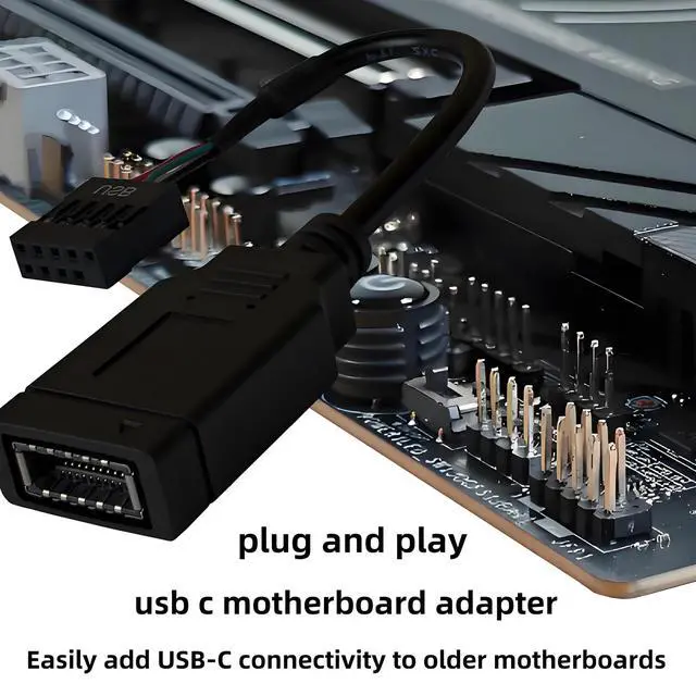 Alt view image 2 of 7 - PLSNCFSM Motherboard USB 2.0 to USB C 3.2 Gen 1 Header Adapter (Single-Head)