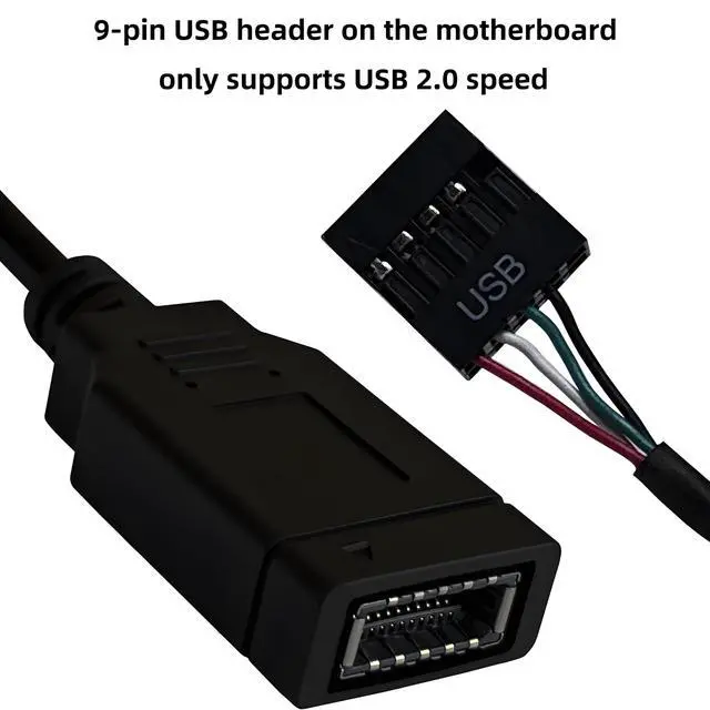 Alt view image 3 of 7 - PLSNCFSM Motherboard USB 2.0 to USB C 3.2 Gen 1 Header Adapter (Single-Head)