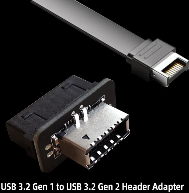 Alt view image 2 of 7 - Bejavr USB 3.2 Gen 1 to USB 3.2 Gen 2 Header Adapter Front Panel Connector Motherboard 19Pin USB 3.0 to Type-E/USB C