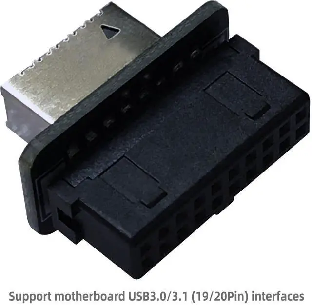 Alt view image 5 of 7 - Bejavr USB 3.2 Gen 1 to USB 3.2 Gen 2 Header Adapter Front Panel Connector Motherboard 19Pin USB 3.0 to Type-E/USB C