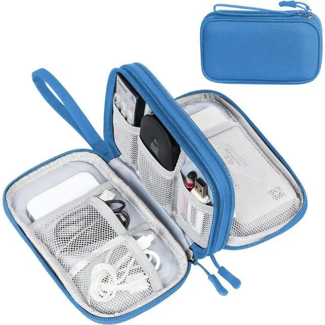 Main image of FYY Electronic Organizer, Travel Tech Pouch Bag, Cable Organizer Cyan