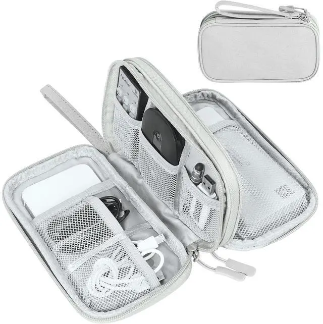 Main image of FYY Electronic Organizer, Travel Tech Pouch Bag, Cable Organizer Grey