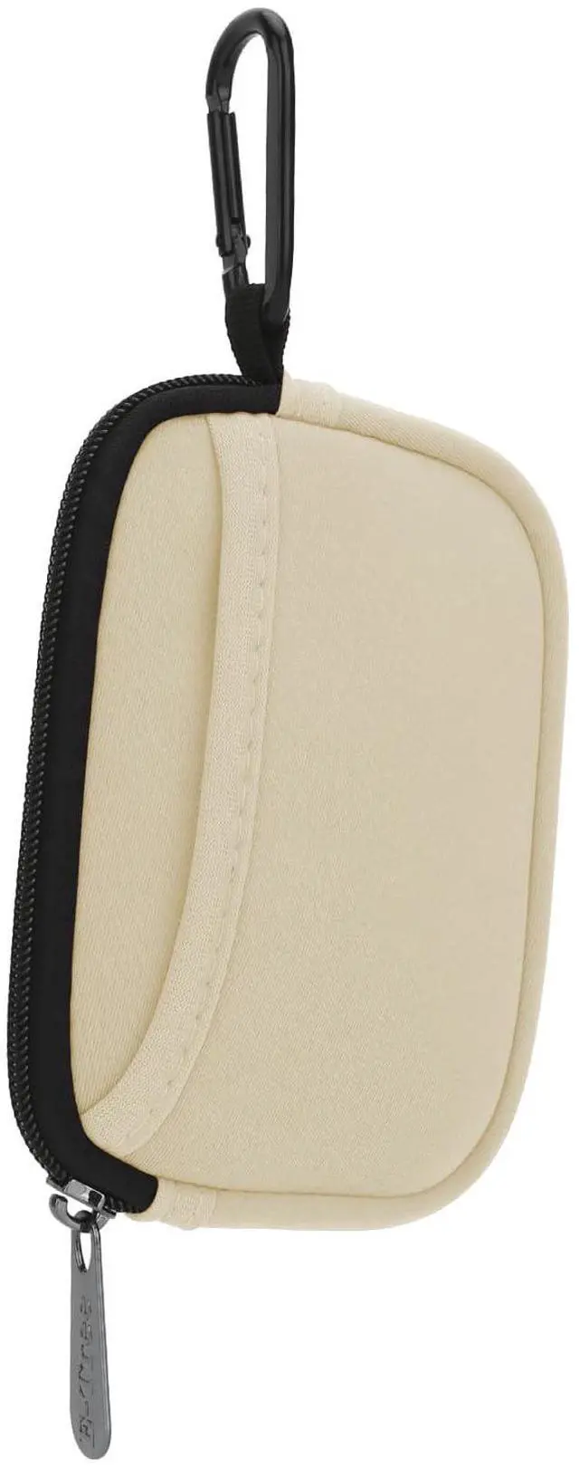 Alt view image 7 of 7 - E-Tree Mini Neoprene Pouch Case for Phone Charger Airpods Cables Earphones MagSafe Power Adapter Keys Keychain Small Accessories Storage Organizer Tech Bag, Coin Purse Wallet, Zipper Pocket (Beige)