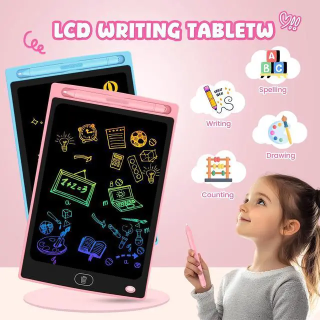 Alt view image 4 of 7 - 3 Pack LCD Writing Tablet for Kids - Erasable and Reusable Toddler Doodle Board in 8.5 inch, Ideal Drawing Pad for Learning Toy for Ages 3-8, Gift for Girls Boys (3 Pack (Pink,Blue, Green))