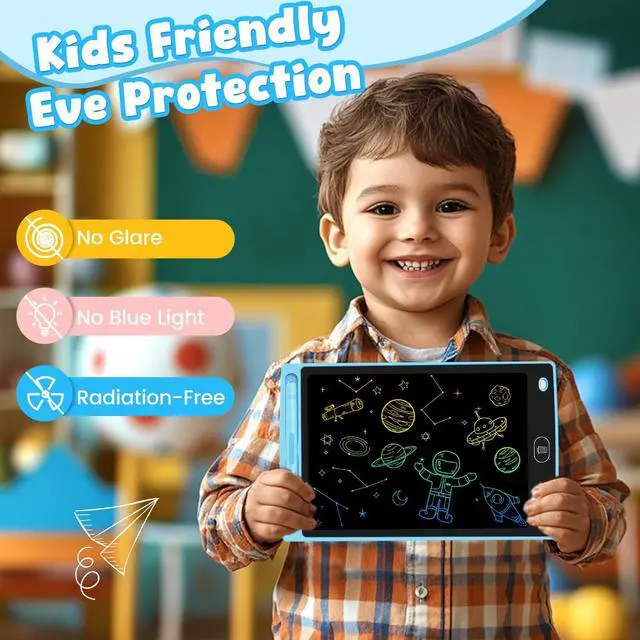 Alt view image 5 of 7 - 3 Pack LCD Writing Tablet for Kids - Erasable and Reusable Toddler Doodle Board in 8.5 inch, Ideal Drawing Pad for Learning Toy for Ages 3-8, Gift for Girls Boys (3 Pack (Pink,Blue, Green))