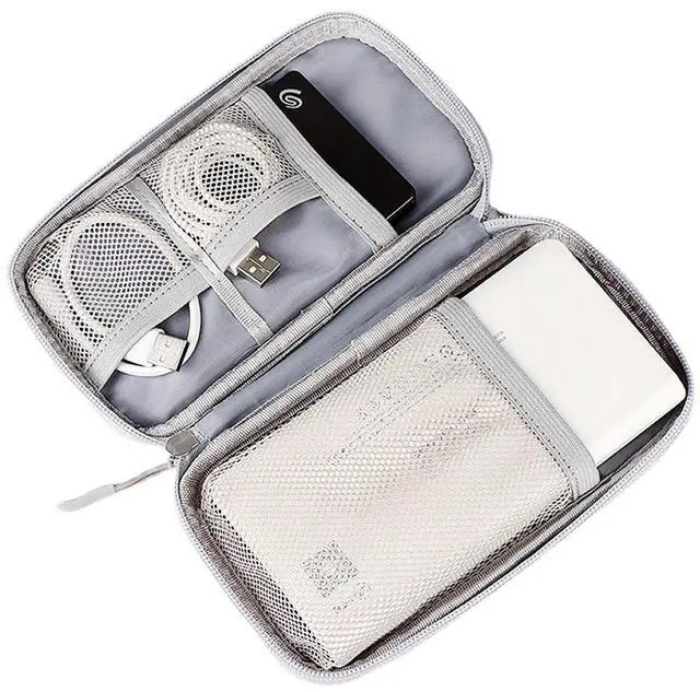 Alt view image 7 of 7 - AYANICA Organizer Bag Case Electronic Devices Travel Pouch Cable USB Charger Accessories Cellphone SD Power Bank Earphone