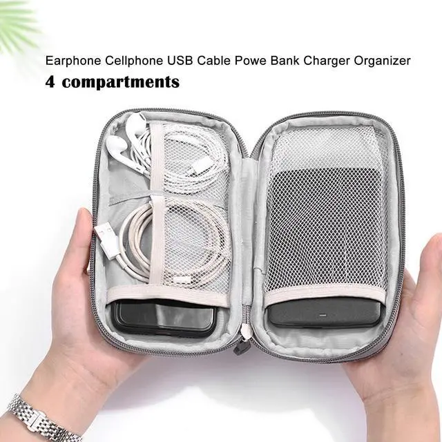 Alt view image 5 of 7 - AYANICA Organizer Bag Case Electronic Devices Travel Pouch Cable USB Charger Accessories Cellphone SD Power Bank Earphone