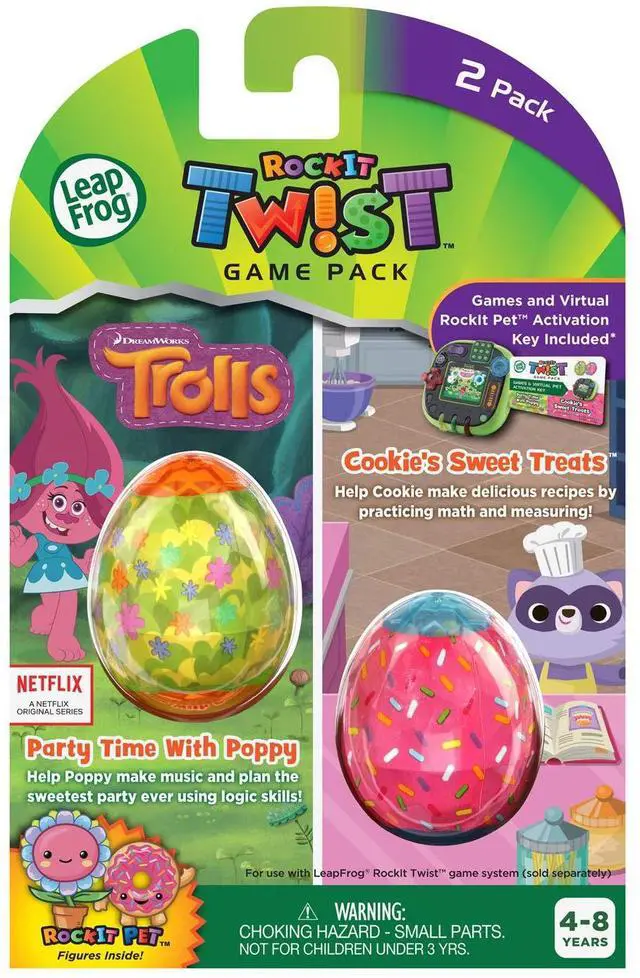 Main image of LeapFrog RockIt Twist Dual Game Pack: Trolls Party Time With Poppy and Cookie's Sweet Treats