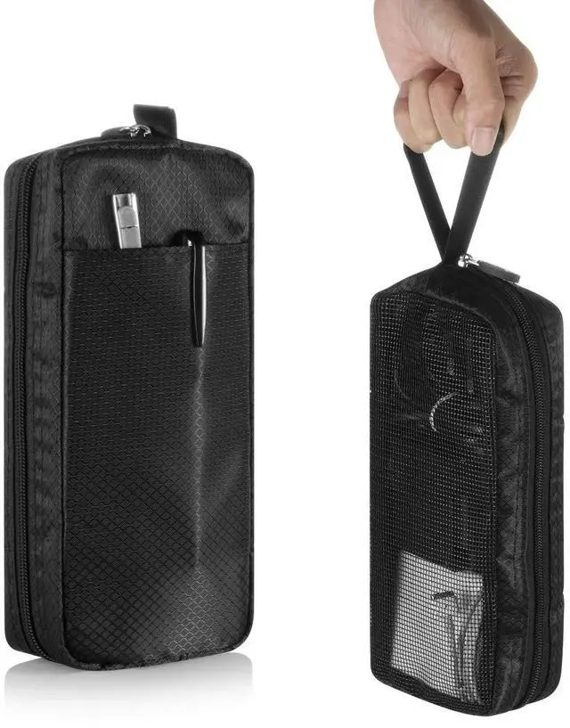 Alt view image 6 of 7 - CM Travel Cable Organizer Case Portable Computer Accessories Zipper Mesh Pouch for Holding Laptop Mouse, Power Bank, USB, Adapter, Charger, Cellphone and Cosmetics (Case ONLY)