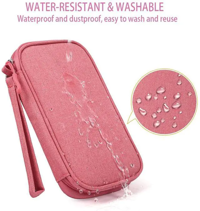 Alt view image 3 of 7 - CAAORDKSO Electronic Organizer Travel Cable Accessories Bag, Electronic Organizer Case, Electronic Accessories Organizer Pouch Bag for Cable, Cord, Charger, Phone, Power Bank, Earphone (Pink)