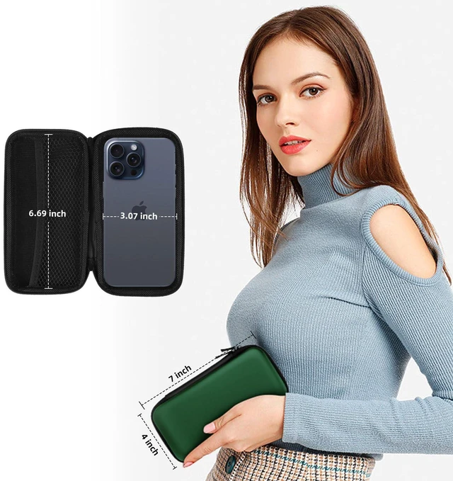 Alt view image 3 of 7 - Travel Essential Electronics Organizer Charger Case Carrying Pouch | 6.5x3.2x1" Power Bank Tech Accessories Protective Storage Shockproof Portable Purse Men Women School Office Trips Must Have