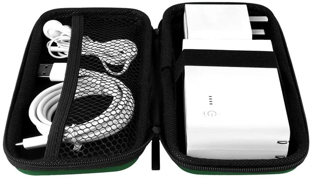 Alt view image 5 of 7 - Travel Essential Electronics Organizer Charger Case Carrying Pouch | 6.5x3.2x1" Power Bank Tech Accessories Protective Storage Shockproof Portable Purse Men Women School Office Trips Must Have