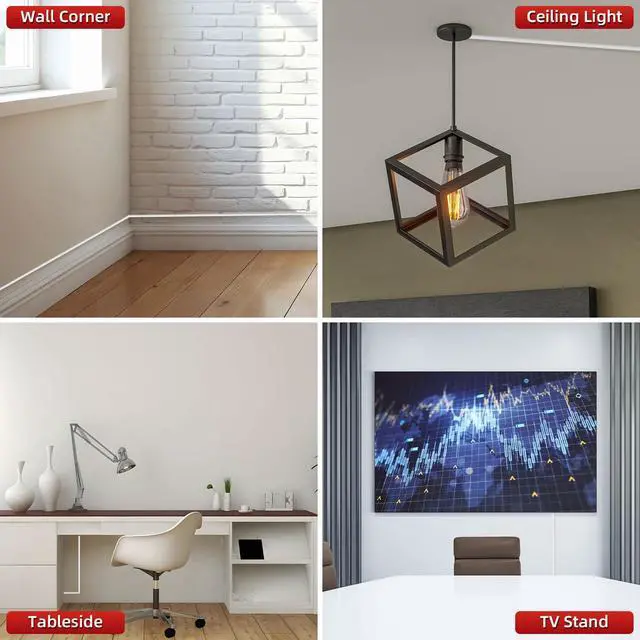 Alt view image 7 of 7 - 39" Cord Cable Hider for Wall Mount TV, Silicone Self-Adhesive Cable Hider