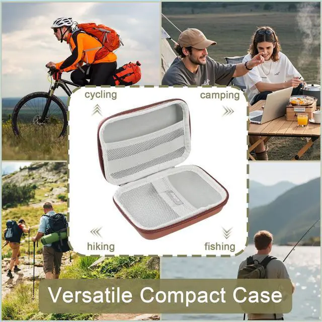 Alt view image 4 of 7 - Ishqyn Travel Organizer EDC Pouch - PU Hard Shell Case for Electronics, 5.5x3.9 Inch, for Daily Commute, Business Trip, Weekend Getaway - Lightweight Unisex (Case Only)