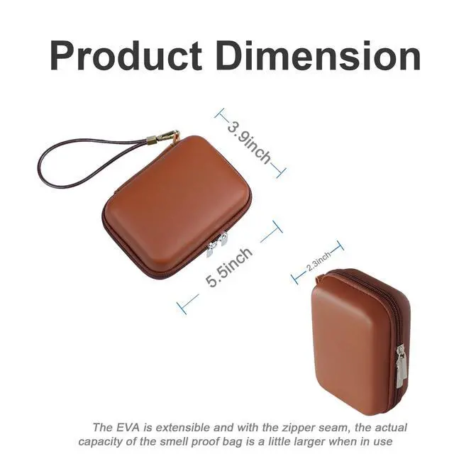 Alt view image 6 of 7 - Ishqyn Travel Organizer EDC Pouch - PU Hard Shell Case for Electronics, 5.5x3.9 Inch, for Daily Commute, Business Trip, Weekend Getaway - Lightweight Unisex (Case Only)