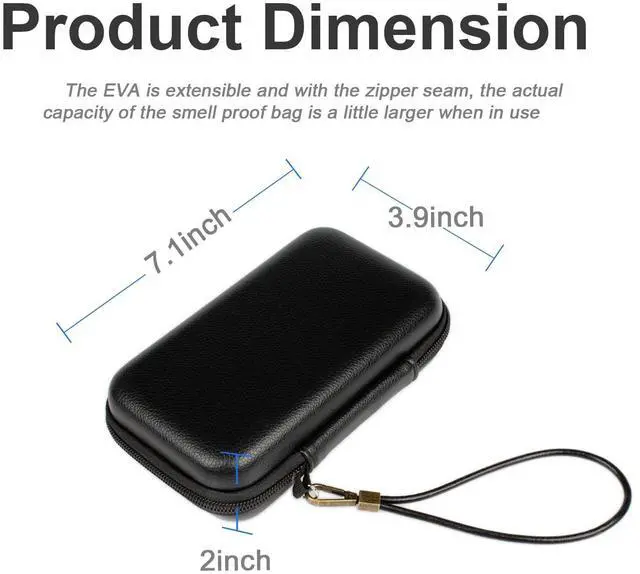 Alt view image 6 of 7 - Ishqyn Portable Travel Organizer Case, Waterproof Hard Shell Electronics Carrying Case for Small Tech Gear, 7.1x3.9 inch Black - Fits in Purse, Ideal for Commute, Business Trips & Travel (Case Only)