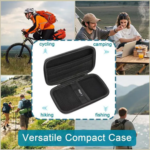 Alt view image 4 of 7 - Ishqyn Portable Travel Organizer Case, Waterproof Hard Shell Electronics Carrying Case for Small Tech Gear, 7.1x3.9 inch Black - Fits in Purse, Ideal for Commute, Business Trips & Travel (Case Only)