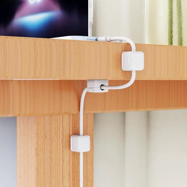 Alt view image 7 of 7 - Cord Organizer Holder, 8 Pack Magnetic Desk Cable Clips Management, Hide Phone Charging Cable Keeper, Strong Adhesive Wire Charger Holder for Nightstand, Kitchen Appliances, Office Supplies