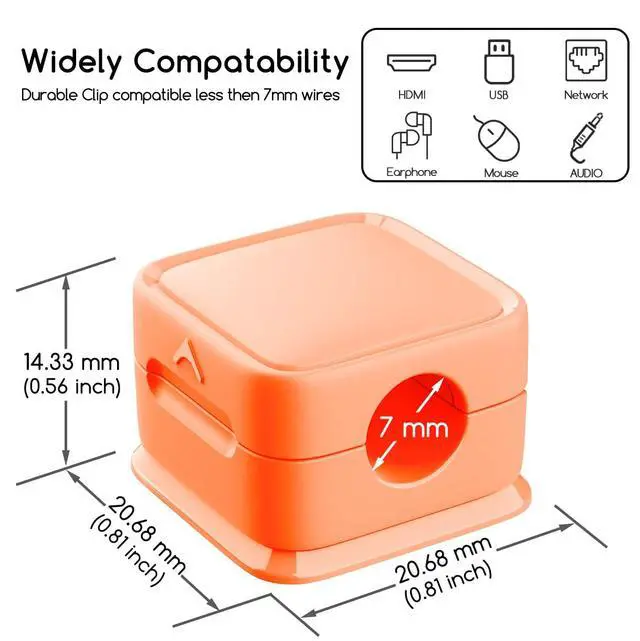 Alt view image 6 of 7 - smofish Magnetic Cord Organizer Holder, 6 Pack Desk Cable Clips Management, Hide Phone Charging Cable Keeper, Strong Adhesive Wire Charger Holder for Nightstand, Kitchen Appliances, Office Supplies