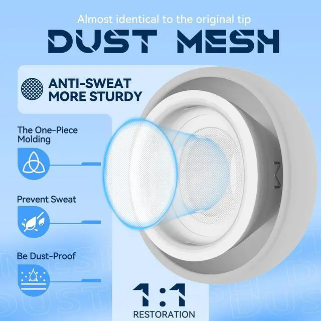 Alt view image 5 of 7 - Inesore 4 Pairs Replacement Ear Tips for AirPods Pro 2nd/1st (Grey)