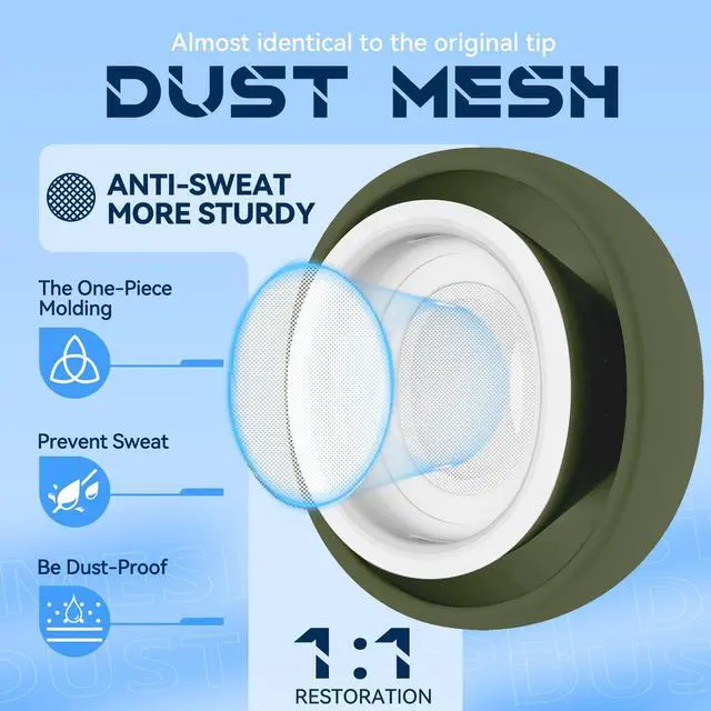 Alt view image 5 of 7 - Inesore 4 Pairs Replacement Ear Tips for AirPods Pro 2nd/1st (Dark Green)