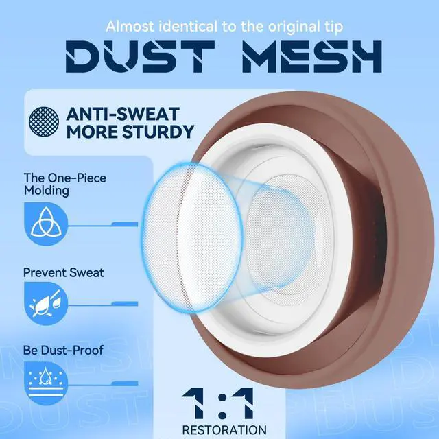 Alt view image 5 of 7 - Inesore 4 Pairs Replacement Ear Tips for AirPods Pro 2nd/1st (Light Brown)