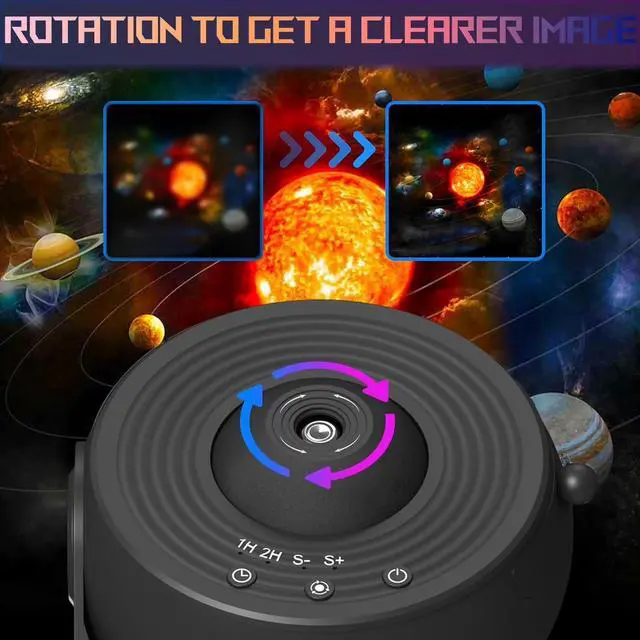 Alt view image 6 of 7 - Planetarium Star Projector 13 Discs Galaxy Night Light USB Timer Lamp