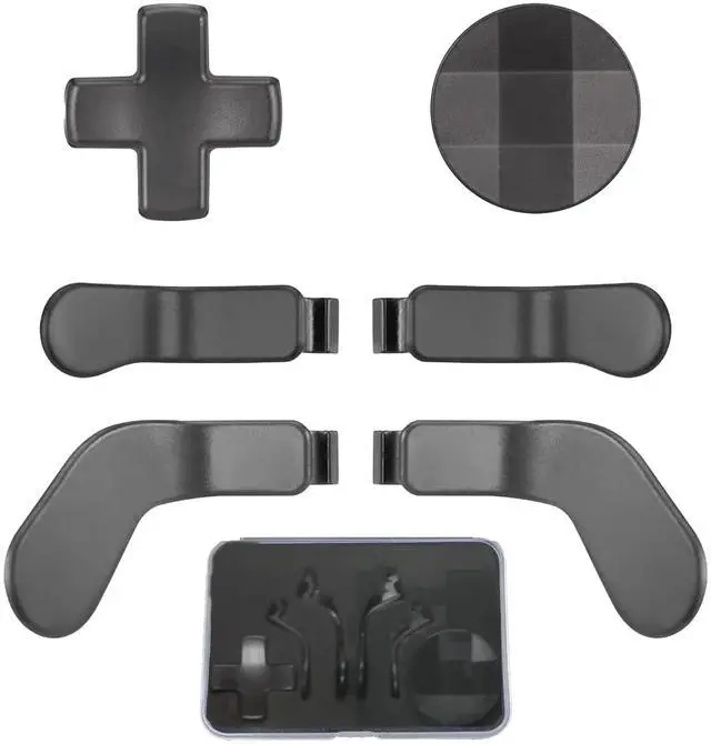Main image of QXWPBV Magnetic Metal D-Pad and Back Paddle Kit for Xbox Elite Series 1, Series 2 and Series 2 Core Controllers, Black, 7 Piece