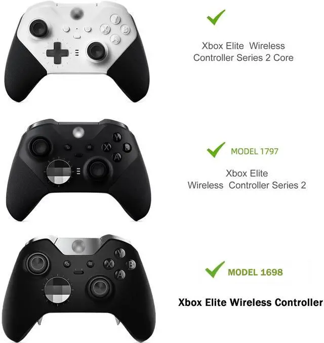 Alt view image 4 of 7 - QXWPBV Magnetic Metal D-Pad and Back Paddle Kit for Xbox Elite Series 1, Series 2 and Series 2 Core Controllers, Black, 7 Piece