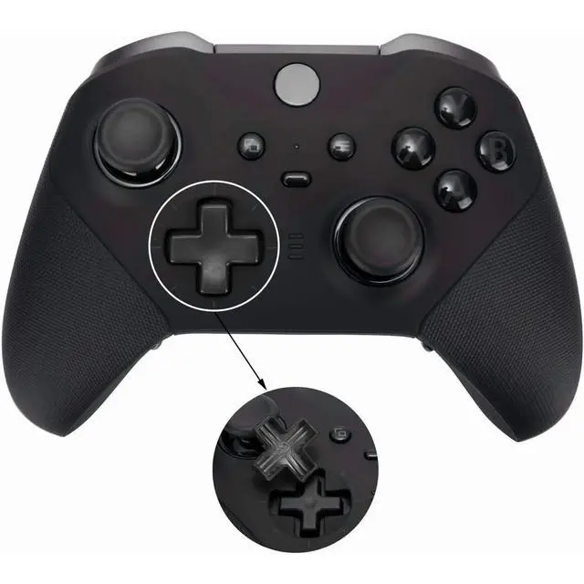 Alt view image 7 of 7 - QXWPBV Magnetic Metal D-Pad and Back Paddle Kit for Xbox Elite Series 1, Series 2 and Series 2 Core Controllers, Black, 7 Piece