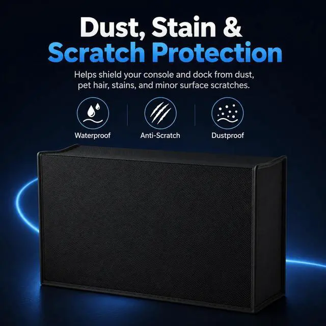 Alt view image 2 of 7 - QXWPBV Dust Cover for Nintendo Switch 2 Console & Dock, Waterproof Anti Scratch Protective Sleeve, Black