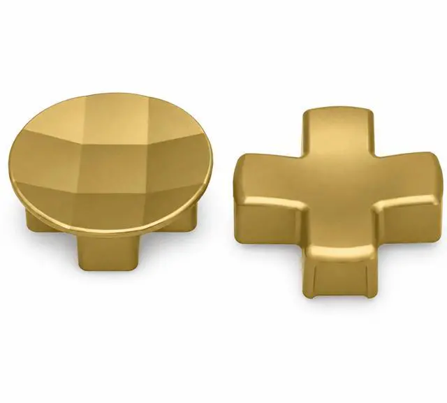 Main image of QXWPBV 2 Pack Stainless Steel D-Pad Replacements for Xbox Elite Series 2 Core and Xbox One Elite Controllers, Gold