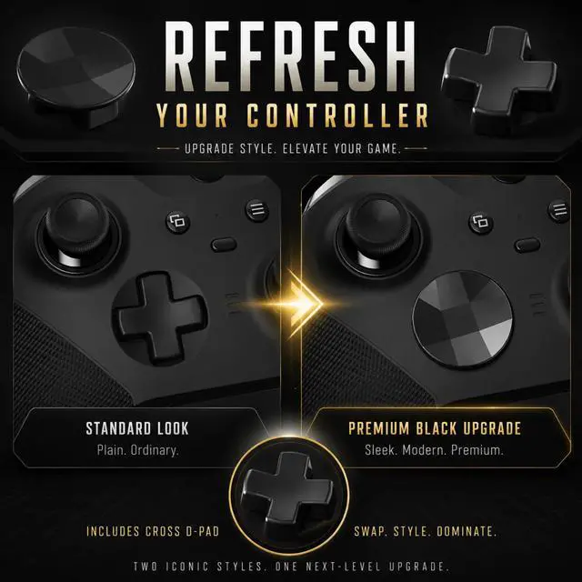 Alt view image 4 of 7 - QXWPBV 2 Pack Magnetic Metal D-Pads for Xbox Elite Series 2 and Xbox One Elite Controllers, Model 1797 and 1698, Black
