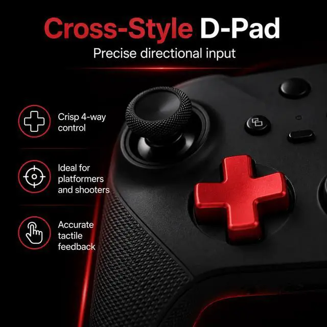 Alt view image 2 of 7 - QXWPBV 2 Pack Metal D-Pads for Xbox Elite Series 2 and Xbox One Elite Controllers, Magnetic Replacement Parts, Red