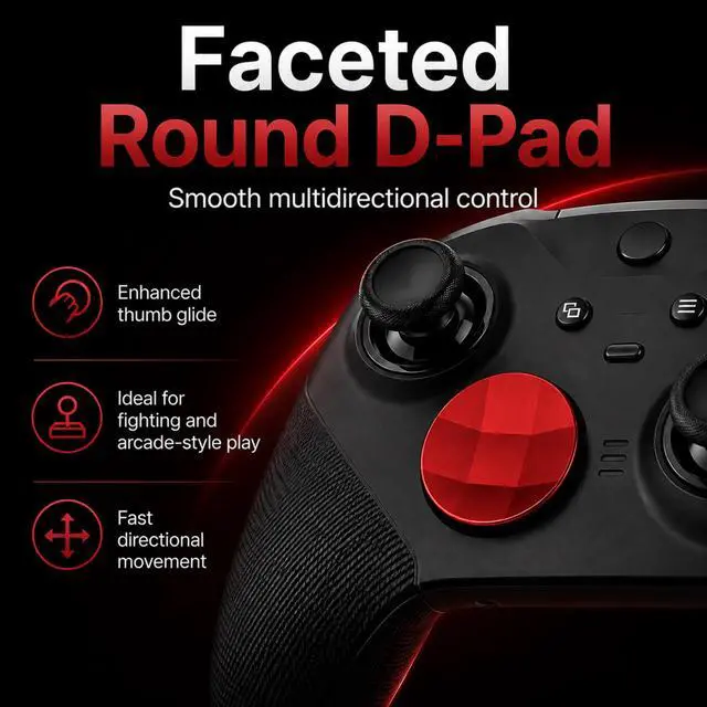 Alt view image 5 of 7 - QXWPBV 2 Pack Metal D-Pads for Xbox Elite Series 2 and Xbox One Elite Controllers, Magnetic Replacement Parts, Red