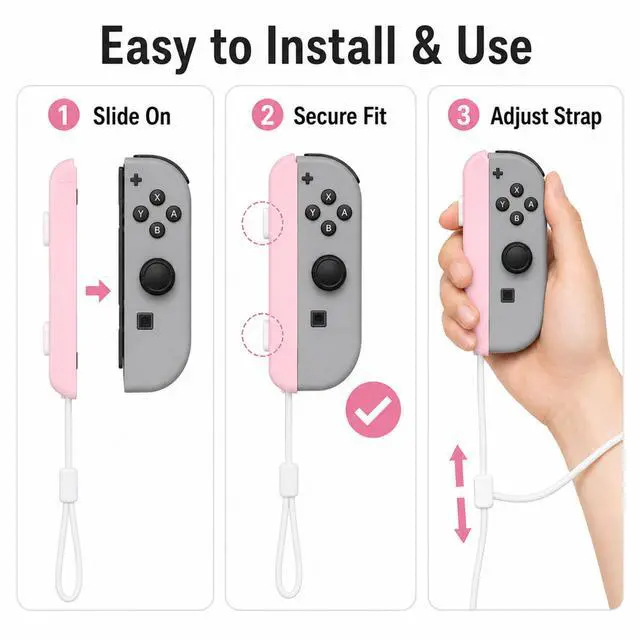 Alt view image 4 of 7 - QXWPBV / 2-Pack / Adjustable / Joy-Con Wrist Straps / Replacement Accessories / Compatible with Nintendo Switch / Switch OLED / Joy-Con Controllers / Multicolor